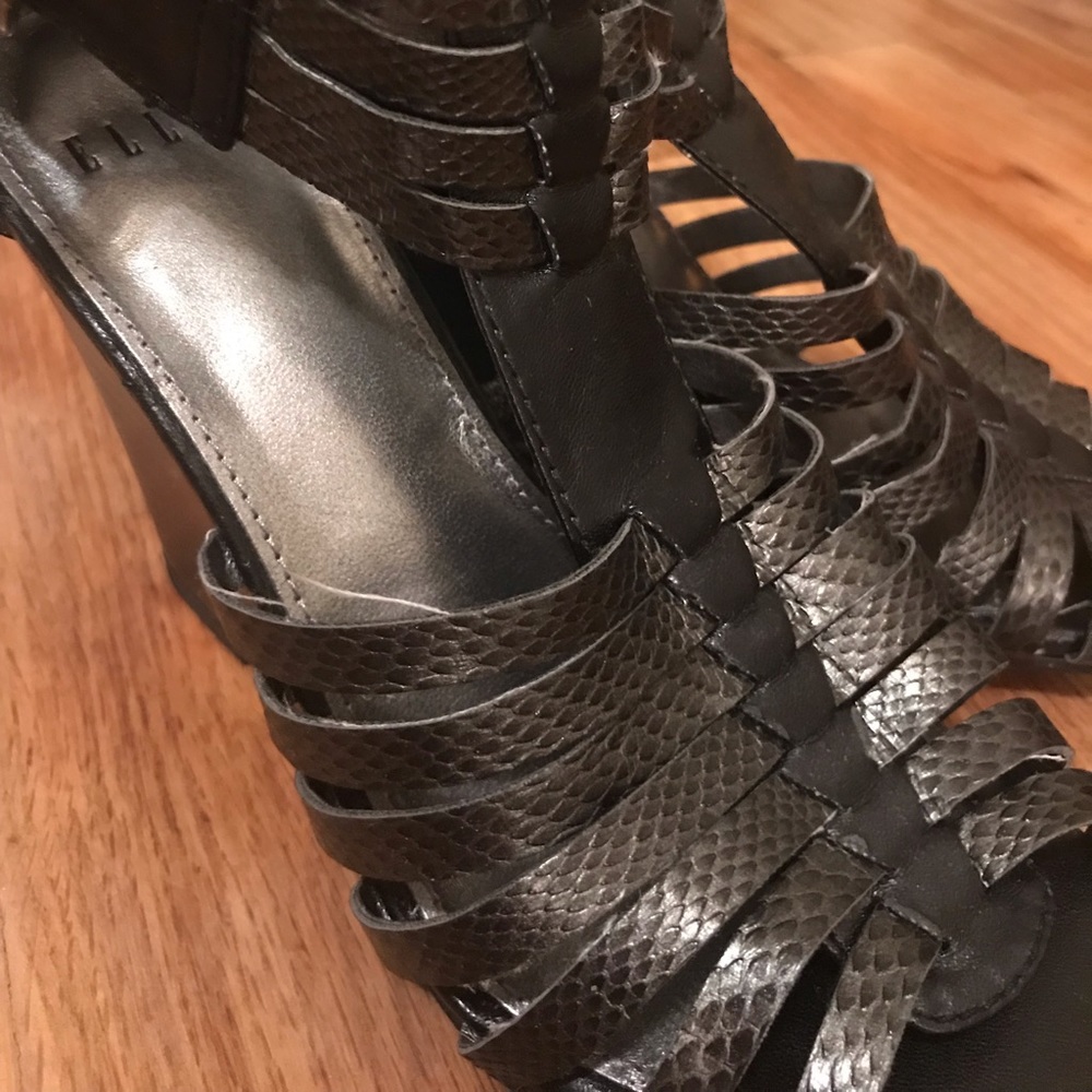 Amazingly Priced & Chic Black Elle Sandal Wedges